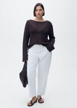 MANGO Midrise Straight Jeans in White Sz 14
